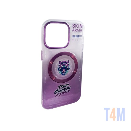 Capa Magnetic Skinarma Para Apple iPhone 14 Pro Roxo